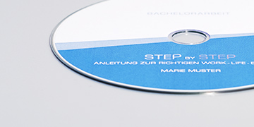 Bild einer CD mit bedrucktem Label